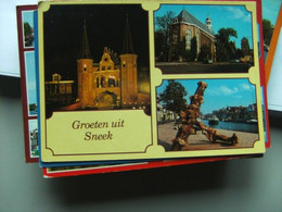 Delcampe - Nederland Holland Pays Bas Sneek Snits Met Boot Richting Anker - Sneek