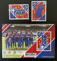 Cape Verde Cabo Verde 2012 Mi. 1018 - 1019 Bl. 45 Football Fußball Soccer Tubaroes Azul CAN Africa Cup 2013 - Fußball-Afrikameisterschaft