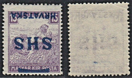 364.Yugoslavia SHS Croatia 1918 Definitive ERROR Inverted Overprint MNH Michel #63 - Ongetande, Proeven & Plaatfouten