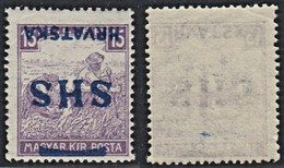 364.Yugoslavia SHS Croatia 1918 Definitive ERROR Inverted Overprint MNH Michel #63 - Non Dentelés, épreuves & Variétés