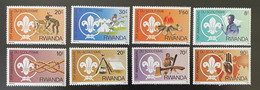 Rwanda Ruanda 1983 Mi. 1206 - 1213 75e Anniversaire Scoutisme Scouts Scouts Pfadfinder 8 Val. MNH - Sonstige & Ohne Zuordnung