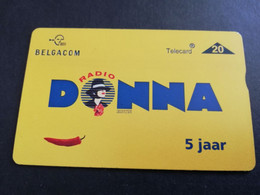 BELGIUM  L & G CARD RADIO DONNA 5 YEAR  CARD 20 UNITS      ** 5570** - With Chip