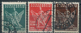 520.Yugoslavia Kingdom Of 1934 Sokol Games In Zagreb USED Michel 275/277 - Altri & Non Classificati