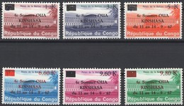 Congo Democratique 1967 Yvertn° 646-651*** MNH Cote 3,00 Euro Palais De La Nation Avec Surcharge - Mint/hinged