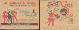 Les Feuilles Du Tricot (Périodique Mensuel) + Affranch. 20ctm Rouge B 169 > Poste Restante à Ixelles Et Taxé à 50ctm - Other & Unclassified