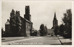 CPA AK WINTERSWIJK Gezicht Op Stadhuis Met N.H. Kerk NETHERLANDS (713453) - Winterswijk