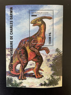 Guinée Guinea 2009 Mi. Bl. 1737 Surchargé Overprint Dinosaures Dinosaurier Dinosaurs 200e Anniversaire De Charles Darwin - Préhistoriques