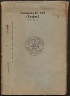 Formules N°129 - Adm. Postes Bureau De Ougrée (50 Formules Utilisées Affranch. Poortman / Col Ouvert), Griffe - Dépliants De La Poste