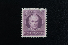 1917 CUBA Y&T CU 177, SG CU 338 3C VIOLET HOMMES POLITIQUES JOSE DE LA LUZ OBLITERE  B/TB - Used Stamps
