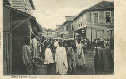 PC CPA SIERRA LEONE, FREETOWN, STREET SCENE, Vintage Postcard (b24792) - Sierra Leone