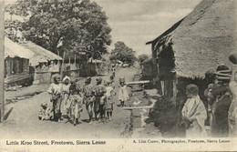 PC CPA SIERRA LEONE, FREETOWN, LITTLE KROO STREET, Vintage Postcard (b24793) - Sierra Leone