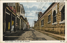 PC CPA PANAMA, FRONT STREET, COLON, Vintage Postcard (b26326) - Panama