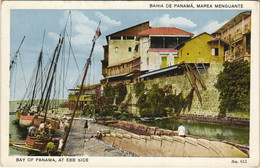 PC CPA PANAMA, BAY OF PANAMA AT EBB SIDE, Vintage Postcard (b26327) - Panama