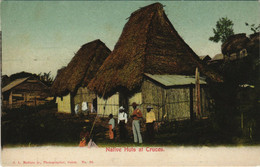 PC CPA PANAMA, NATIVE HUTS AT CRUCES, Vintage Postcard (b26335) - Panama