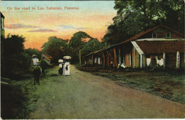 PC CPA PANAMA, ON THE ROAD TO LAS SABANAS, Vintage Postcard (b26336) - Panama