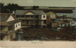 PC CPA PANAMA, HARBOUR OF COLON, Vintage Postcard (b26338) - Panama