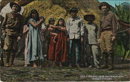 PC CPA PANAMA, SCHOLO INDIANS, CHAR CHA MT, CHIRIQUI, Vintage Postcard (b26339) - Panama