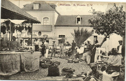 PC CPA CABO VERDE / CAPE VERDE, S. VICENTE, MERCADO, Vintage Postcard (b26739) - Cap Vert