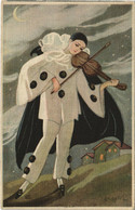 PC CPA CHIOSTRI, ARTIST SIGNED, ART DECO, VIOLINIST, Vintage Postcard (b27608) - Chiostri, Carlo