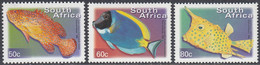 South Africa 2002-2003 - Definitive Stamps: Fish - Selection Of 3 Stamps Mi 1290 C, 1291 A, 1293 A ** MNH - Unused Stamps