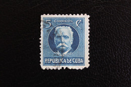 1917 CUBA Y&T CU 178,SG CU 339 5C BLEU,HOMMES POLITIQUES, CALIXTO GARCIA  OBLITERE  B/TB - Oblitérés