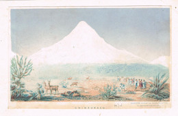 40550. Lamina Sobre Soporte Cartulina, Volcan CHIMBORAZO (Ecuador)  1920 - Equateur