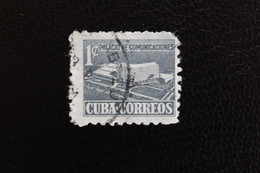 1952 CUBA Y&T CU 353,SG CU 583 1C BLEU ARDOISE,PALACIO DE COMUNICACIONES OBLITERE  B/TB - Gebraucht