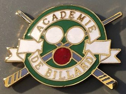 ACADEMIE DE BILLARD - BOULES - QUEUES - EGF -                 (14) - Biliardo