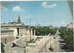 A6695 Wien - Ringstrasse - Parlament - Rathaus Und Burgtheater - Tram / Viaggiata 1968 - Ringstrasse