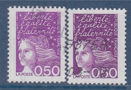 Marianne De Luquet 14 Juillet N°3088 Impression Différente Visible Sur O De La Poste Et LAPOSTE Plus Fin à Droite Oblité - Used Stamps