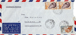L29631 - Frz. Somalikueste - 1962 - 40F Geier Etc. A. Luftpostbrief DJIBOUTI -> Westdeutschland - Covers & Documents
