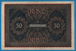 DEUTSCHES REICH 50 Mark  24.06.1919 Série QS A # 205746  P# 66 Reihe 1 - 50 Mark