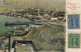 Vista General De Pisagua Hand Colored 2 Stamps Used FromIquique  Edicion Rob. Jones - Chili