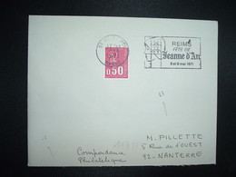 LETTRE TP M. DE BEQUET 0,50 OBL.MEC.3-5 1971 51 REIMS PPAL MARNE FETE DE JEANNE D'ARC + TRI MARQUE OBLIQUE E1  E1 - Lettres & Documents