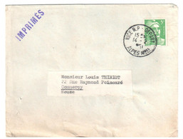 NICE RP DEPART Alpes Maritimes  Imprimé 5 F Gandon Yv 809 - Briefe U. Dokumente