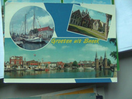 Delcampe - Nederland Holland Pays Bas Sneek Snits Met Percelen Naast De Waterpoort - Sneek