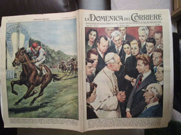 # DOMENICA DEL CORRIERE N 43 - 1956 MIKE BONGIORNO DAL PAPA / RIBOT VINCITORE A PARIGI - Premières éditions