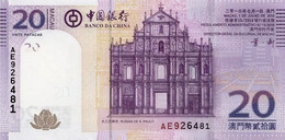 Macau (BDC) 20 Patacas 2013 UNC Cat No. P-109b / MO214b - Macau