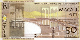 Macau (BNU) 50 Patacas 2013 UNC Cat No. P-81Ab / MO070b - Macao