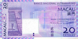 Macau (BNU) 20 Patacas 2013 UNC Cat No. P-81c / MO069c - Macau