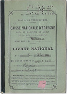 LIVRET National D'EPARGNE - Caisse Nationale - Basses Alpes Marseille Barras Mme Pays  - 1929 - Perforé  C. N. E. Postes - Bank En Verzekering