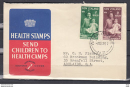 Brief Van Whakantane Naar Adelaide S.A. Health Stamps Send Children To Health Camps - Covers & Documents