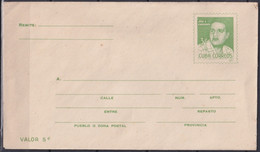 1971-EP-31 CUBA 1971 POSTAL STATIONERY JOSE A. ECHEVARRIA UNUSED. - Covers & Documents