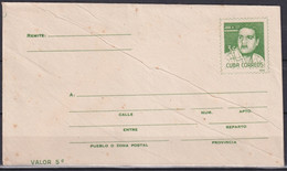 1972-EP-62 CUBA 1972 POSTAL STATIONERY JOSE A. ECHEVARRIA UNUSED ERROR DISPLACED. - Briefe U. Dokumente