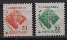 Coree Du Sud - N°180-181 - Sports - Jeux Olympiques Melbourne - Cote 12€ - ** Neufs Sans Charniere - Korea (Süd-)