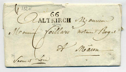 66 ALTKIRCH  - Contribution Indirecte / Dept Haut Rhin / 1824 - 1801-1848: Precursors XIX