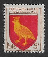 FRANCE 1954  YT 1004 Neuf ** - Armoirie Aunis Couleur Rouge Très Décalée Vers Le Bas - Ongebruikt