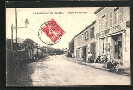 CPA La Chataigneraie, Route De Saumur - La Chataigneraie