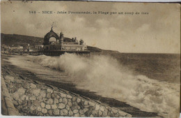 Cartes Postales NICE  Jetée  Promenade La Plage Par Un Coup De Mer N° 145 - Museen