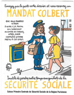 BUVARD - Envoyez Par La Poste... MANDAT COLBERT - SECURITE SOCIALE - Facteur Lettre - Illustrateur Jean EFFEL - M
